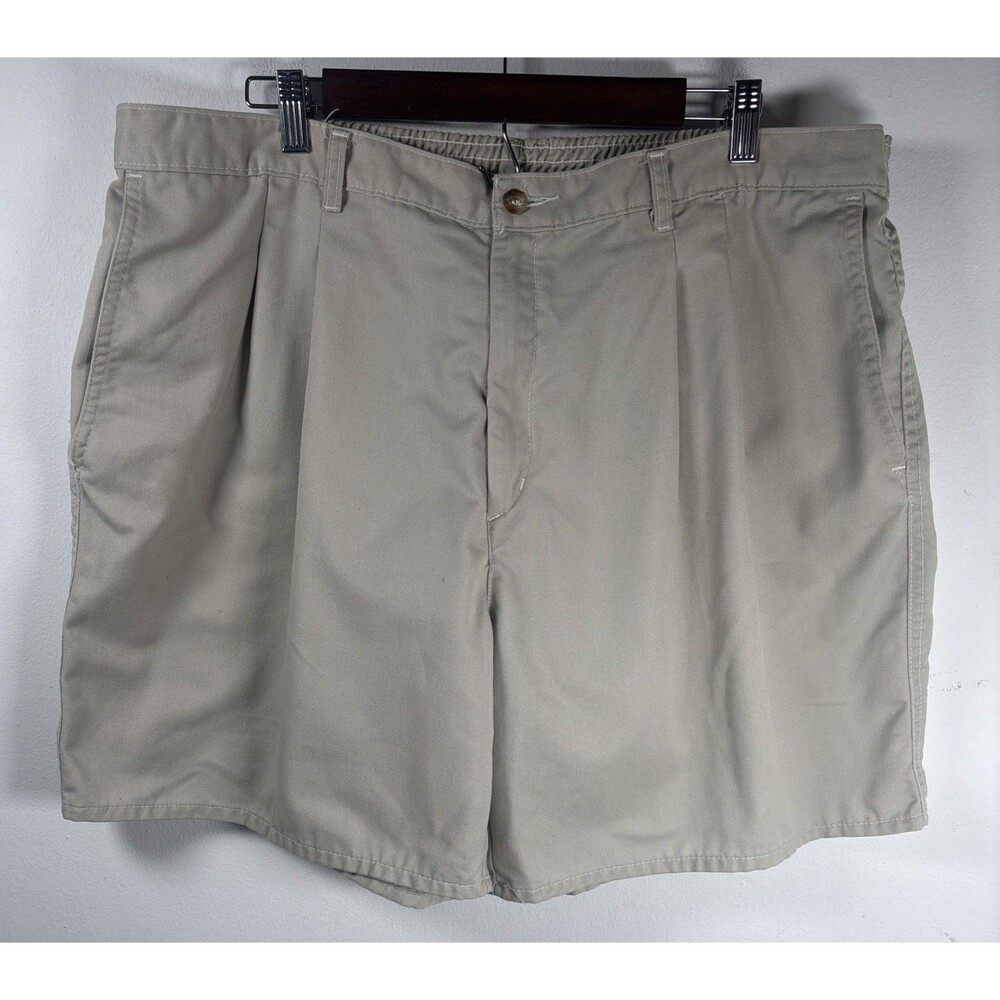 Puritan Men’s Khaki Shorts Size 46 Elastic Waist Casual Classic Fit
